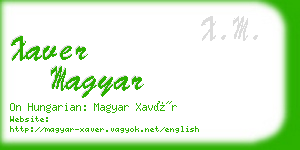 xaver magyar business card